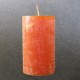 12cm x 7cm Orange Solid Colour Rustic Pillar Candles
